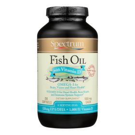 Spectrum Essentials Omega-3 Fish Oil With Vitamin D Dietary Supplement - 1 Each - 250 Sgel