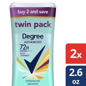 Degree 72H Motionsense Sexy Intrigue Antiperspirant Deodorant, 2.6 oz, Twin Pack