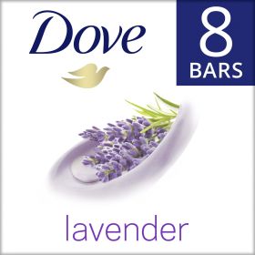 Dove Relaxing Lavender More Moisturizing Beauty Bar 3.75 oz, 8 Bars