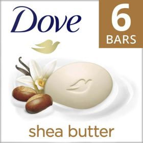 Dove Shea Butter Gentle Skin Bar Soap, 3.75 oz, 6 Count