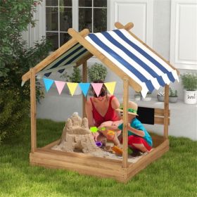 Wooden Sandbox, for 3-7 Years Old Kids