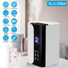 5L/1.32Gal Humidifiers Top Fill Cool Mist Humidifier with Essential Oils Diffuser Filter 360¬∞ Rotatable Outlet Nozzle 1-8 Hours Timer 1-3 Level Mist