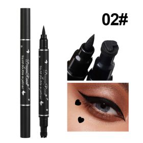 Double Headed Star Seal Eyeliner Pen Waterproof And Non Smudging (Option: 2 Love)