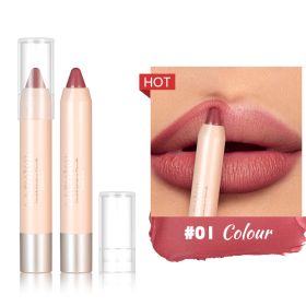 8-color Matte Lipstick Pen Waterproof No Stain On Cup (Option: 01 Style)