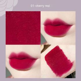 Matte Finish Long Lasting No Stain On Cup Discoloration Resistant Lipstick Lip Liner (Option: 01 Cherry Red)