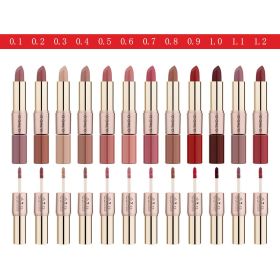 Double-headed Matte Finish Lip Gloss Lipstick Two-in-one (Option: Color-model0.6)