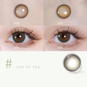 Daily Color Contact Lenses 38 Moisture Content (Option: Sweet Tea Green-0Degree)