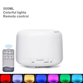 1pc 500ML/17.6OZ Air Humidifier; Aroma Diffuser; Aromatherapy Machine; Remote Control Aromatherapy Machine; Home Essential Oil Diffuser (Style: Colorful Lights)