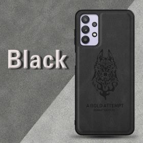 Case for Samsung Galaxy A32 5G Phone Case Soft TPU Samsung Galaxy A32 5G Phone Case(Samsung Galaxy A32 5G-tiepi-wolf-hei) (Color: Samsung Galaxy A32 5G-tiepi-wolf-hei)