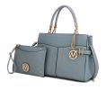 MKF Collection Tenna Satchel Handbag With Wallet Vegan Leather Crossover Womens Purse by Mia k