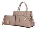 MKF Collection Tenna Satchel Handbag With Wallet Vegan Leather Crossover Womens Purse by Mia k