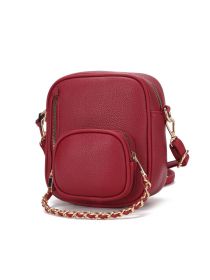 Winona Vegan Leather Women Crossbody bag (Color: Red, Material: Vegan Leather)