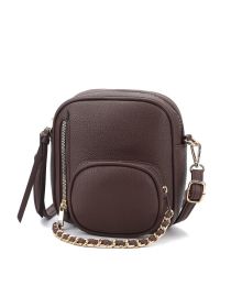 Winona Vegan Leather Women Crossbody bag (Color: Coffee, Material: Vegan Leather)