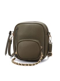 Winona Vegan Leather Women Crossbody bag (Color: Olive, Material: Vegan Leather)