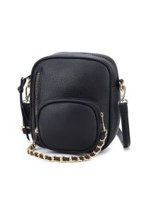 Winona Vegan Leather Women Crossbody bag (Color: Black, Material: Vegan Leather)