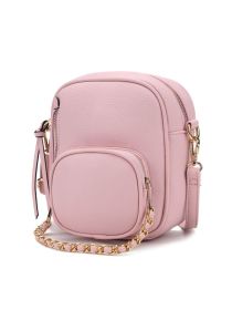 Winona Vegan Leather Women Crossbody bag (Color: Pink, Material: Vegan Leather)