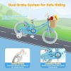 14" Kid's Bike with Training Wheels and Adjustable Handlebar Seat