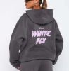 Hoodie-white Fox Outerwear -two Pieces Of Hoodie Suits Long -sleeved Hooded Outfit Set Jst