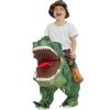 Inflatable Dinosaur Costume Riding T Rex Air Blow up Funny Party Halloween Costume for Kids