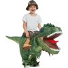 Inflatable Dinosaur Costume Riding T Rex Air Blow up Funny Party Halloween Costume for Kids