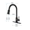 Touch Kitchen Faucet with Pull Down Sprayer,Single Handle High Arc  Pull out Kitchen Faucet,Single Level Stainless Steel Kitchen Sink Faucets with Pul