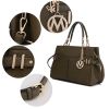 MKF Collection Tenna Satchel Handbag With Wallet Vegan Leather Crossover Womens Purse by Mia k