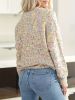 Colorful Dot V Neck Pullover Sweater, Casual Long Sleeve Loose Sweater, Women's Clothing