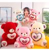 30CM Valentines Day Cute Plush Doll For Children Girlfriend And Wife 22CM LED Glow Teddy Bear Light Up Stuffed Animal Bear New