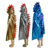 Dinosaur Cape Costume for Kids Hooded Robe Perfect for Halloween, Parties, and Cosplay