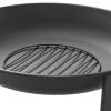 Round Iron Outdoor Wood Burning Fire Pit, Black