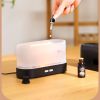 1pc Flame Air Diffuser, Humidifier, Portable Noiseless Aroma Diffuser For Home, Office Yoga Essential Oil Diffuser With Water Auto-Off Protection (Bla