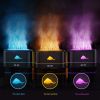 1pc Flame Air Diffuser, Humidifier, Portable Noiseless Aroma Diffuser For Home, Office Yoga Essential Oil Diffuser With Water Auto-Off Protection (Bla